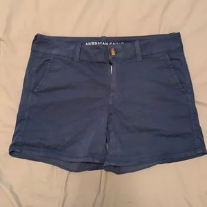 American Eagle Blue Midi Shorts super stretch